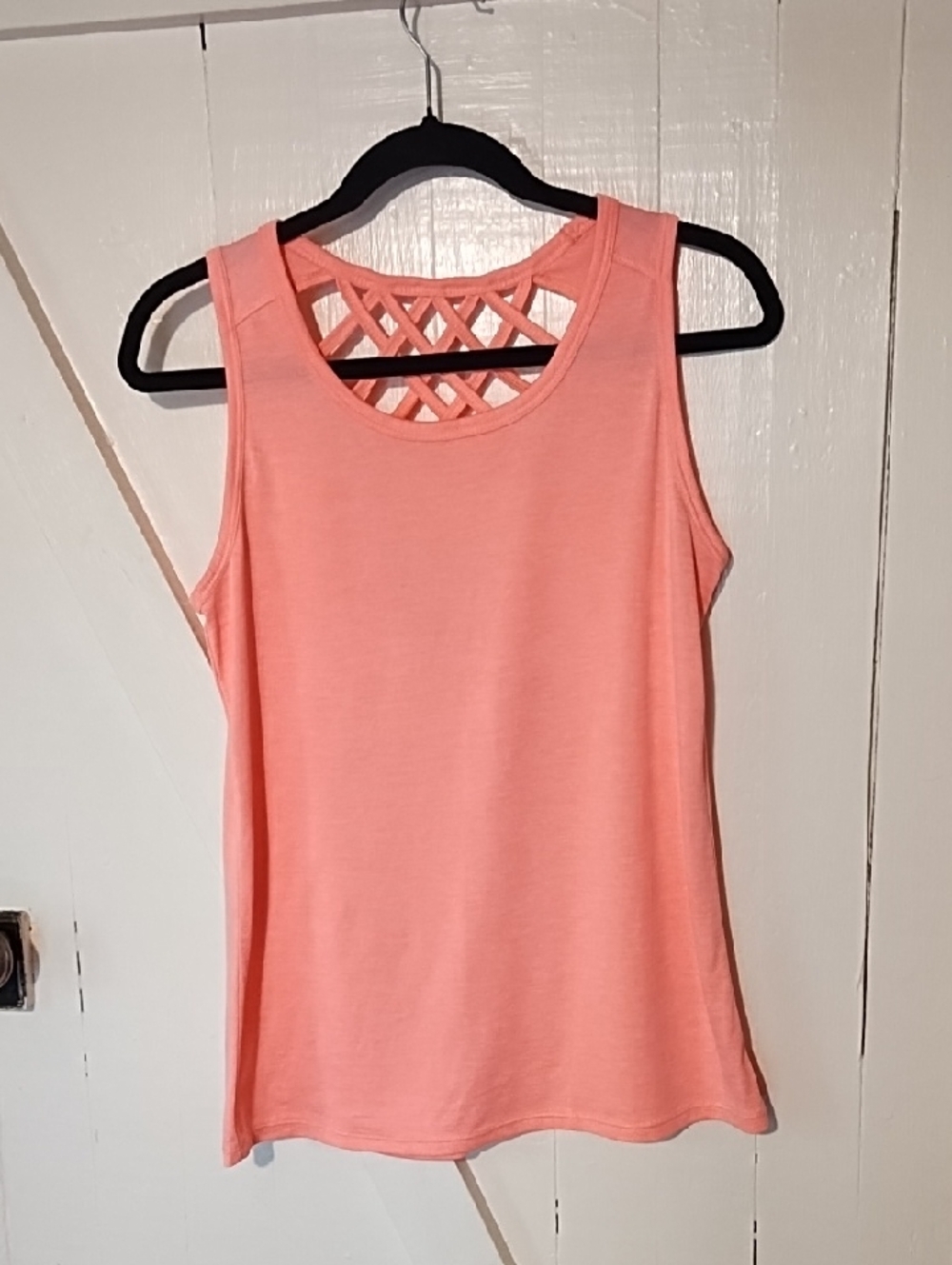 Xersion Coral Lattice-Back Tank Top Like New Medium.